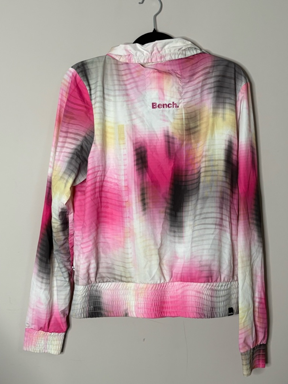 Bench Pink Grey White Yellow Tie Dye Zip Up Jacket XL - Picture 3 of 8